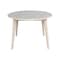 International Concepts 42 in. Solid Wood Round Dual Drop Leaf Dining Table with 4 Chairs, White/Heather Gray K-42DL-C613-4 - alternate 2